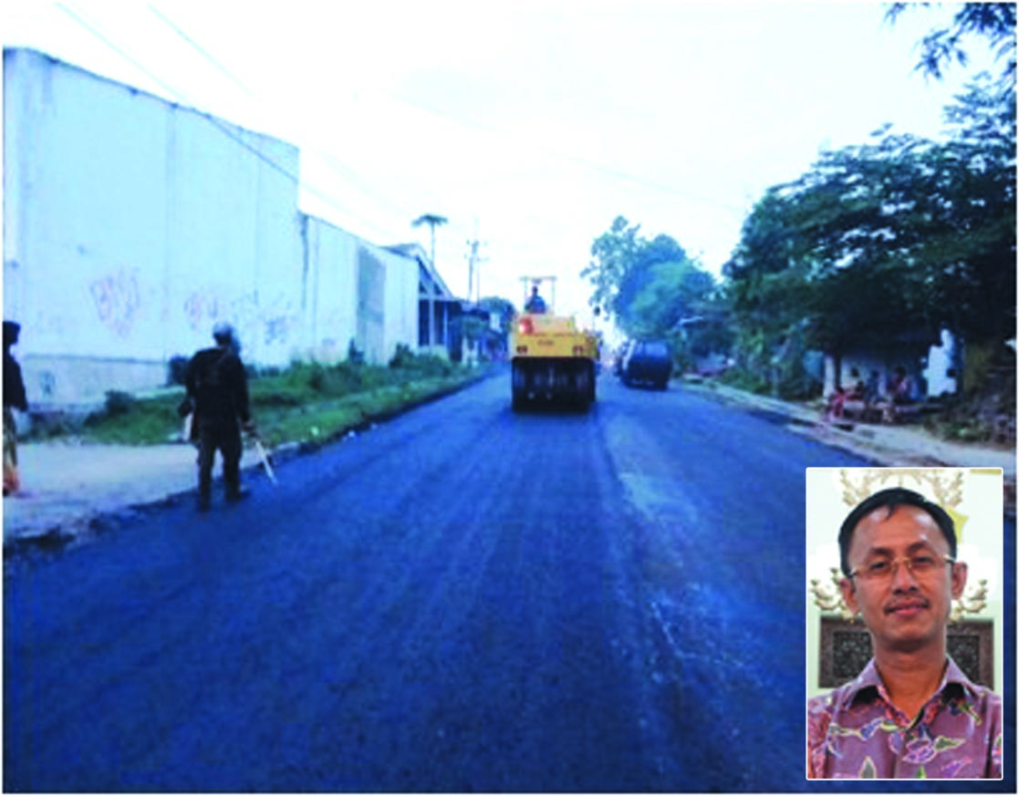 GN/Masdawi Dahlan Pembangunan jalan lingkar utara yang terus dilakukan. Bupati Pamekasan Achmad Syafii (inzet) mengatakan proyek pembangunan jaringan jalan strategis ini menekankan pada prioritas pembanguan  infrastruktur desa.  